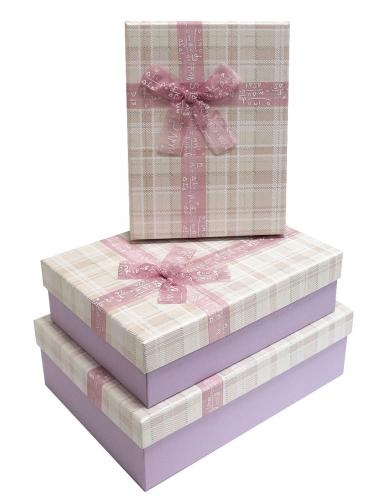 Набор подарочных коробок А-11257 (Розово-сиреневый)