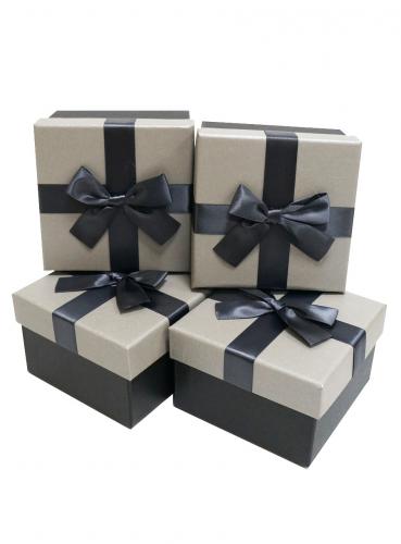 Набор подарочных коробок (один размер в упаковке) А-33-6219 (Серый)