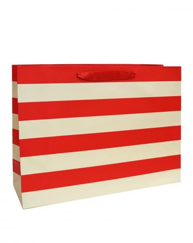 Подарочные пакеты-сумки, серия "Красная полоса", размер 42*31*14