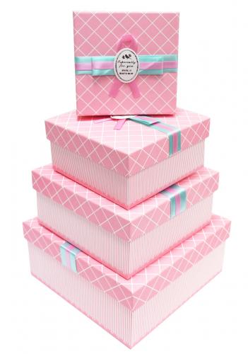 Набор подарочных коробок А-015-070-23/24 (Розовый)