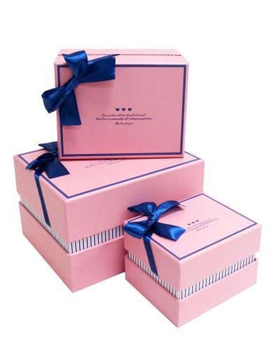 Набор подарочных коробок А-015-308/4 (Розовый)