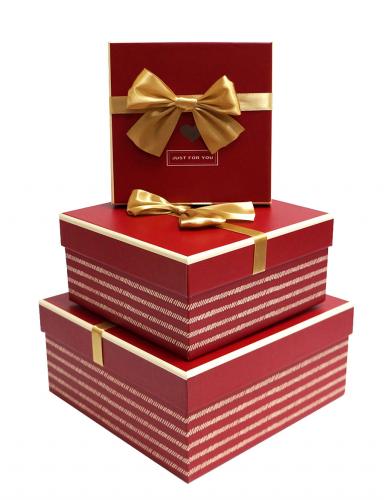 Набор подарочных коробок А-015-399/4 (Красный)