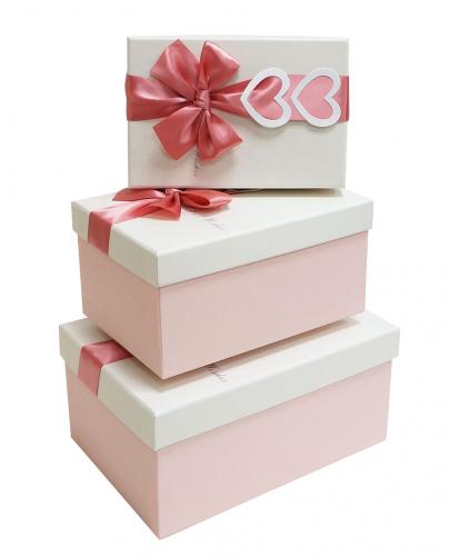 Набор подарочных коробок А-015-747/3 (Розовый)