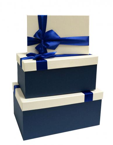 Набор подарочных коробок А-04359-3 (Молочно-синий)