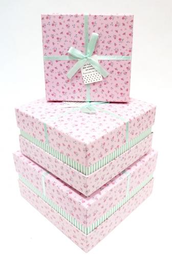 Набор подарочных коробок А-0625 (Розовый)