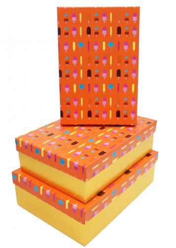 Набор подарочных коробок А-0791 (Эскимо оранжевый)