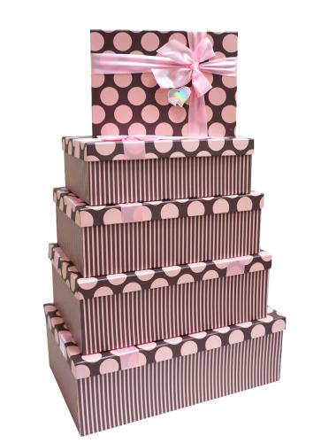 Набор подарочных коробок А-12-1056 (Розовый)