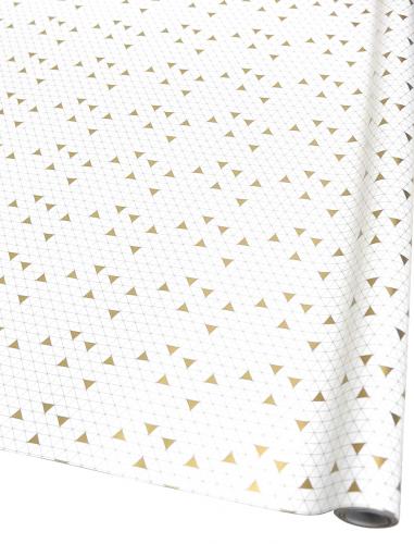 Подарочная дизайнерская бумага в листах 70см х 100см (У-2020/125 треугольники на белом)