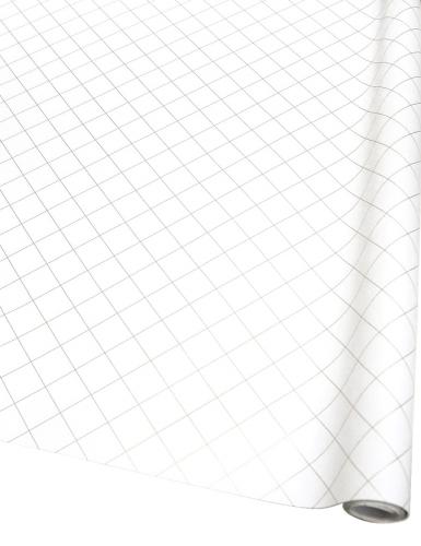 Подарочная дизайнерская бумага в листах 70см х 100см с рисунком "сеточка на белом".