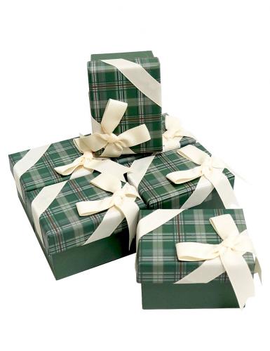 Набор подарочных коробок (один размер в упаковке) А-15-07224 (Зелёный)