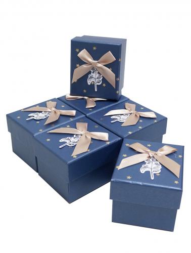 Набор подарочных коробок (один размер в упаковке) А-15-19069 (Синий)