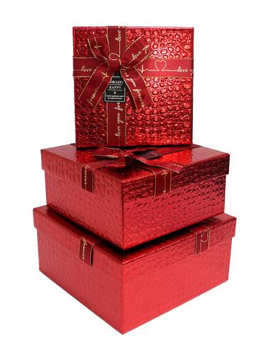 Набор подарочных коробок А-15-288/3 (Красный)