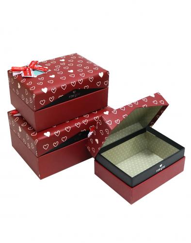 Набор подарочных коробок А-15-461/3 (Бордовый)