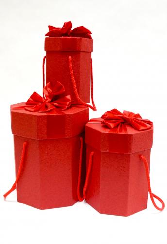 Набор подарочных коробок А-164 (Красный)