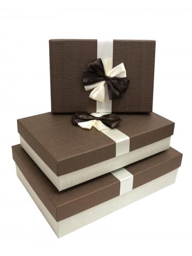 Набор подарочных коробок А-18105-24/27 (Шоколадный)
