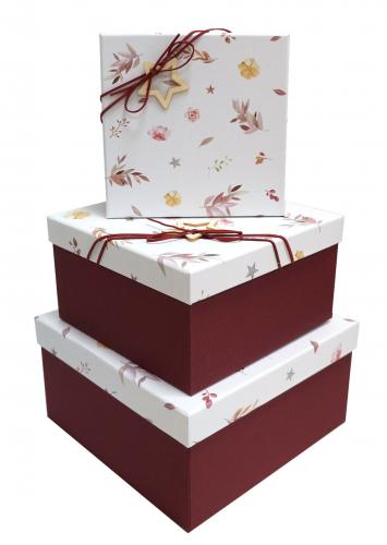 Набор подарочных коробок А-183311-31 (Бордовый)