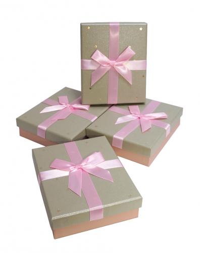 Набор подарочных коробок (один размер в упаковке) А-1842-401 (Пудрово-серый)