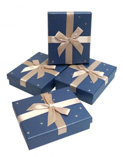 Набор подарочных коробок (один размер в упаковке) А-1842-401 (Синий)