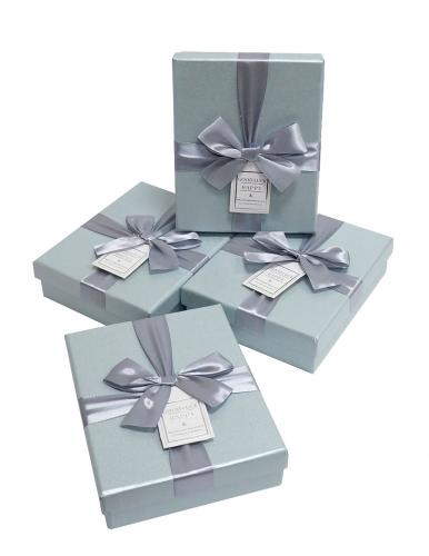 Набор подарочных коробок (один размер в упаковке) А-1842-401 (Жемчужно-голубой)