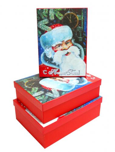 Набор новогодних подарочных коробок А-19112 (Дед Мороз)