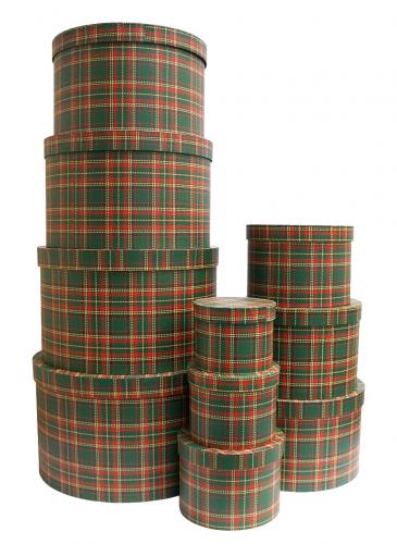 Набор подарочных коробок ГИГАНТ А-1964108 (Шотландка зелёная)