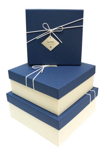 Набор подарочных коробок А-2014-4 (Синий)