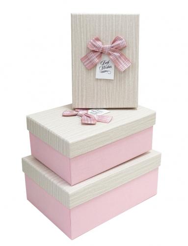 Набор подарочных коробок А-2308-10 (Розовый)