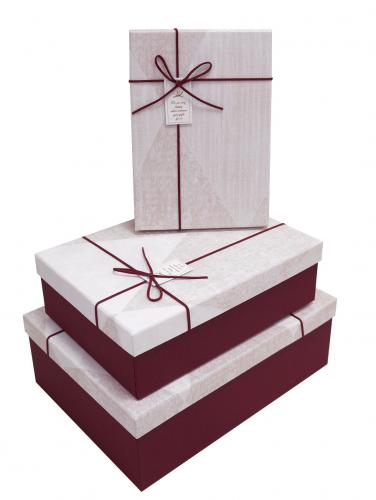 Набор подарочных коробок А-26422-3 (Бордовый)