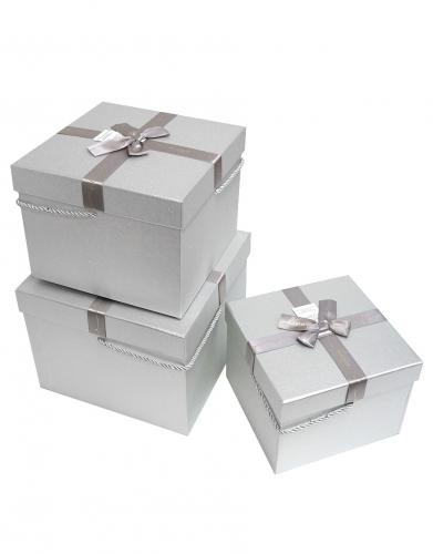 Набор подарочных коробок А-3351-25 (Серебряный)