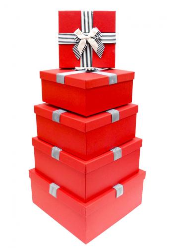 Набор подарочных коробок А-63 (Красный)