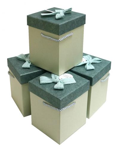 Набор подарочных коробок (один размер в упаковке) А-741 (Зелёный)