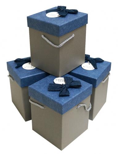 Набор подарочных коробок (один размер в упаковке) А-741 (Синий)