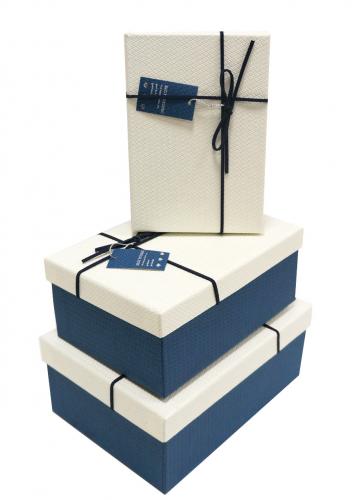 Набор подарочных коробок А-750-31 (Молочно-синий)