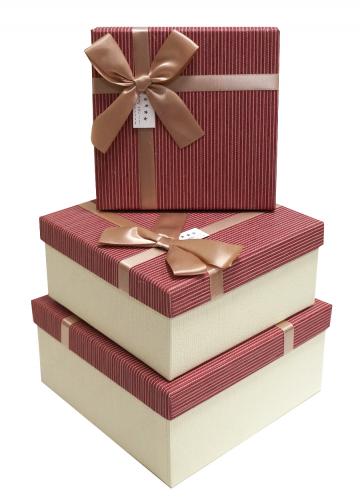 Набор подарочных коробок А-8301-71 (Бордовый)
