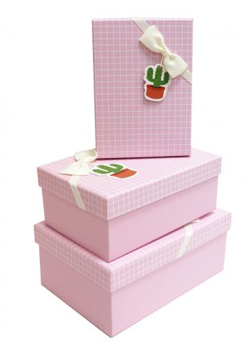 Набор подарочных коробок А-91301-135 (Розовый)