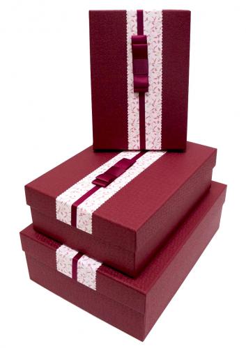 Набор подарочных коробок А-91306-38 (Бордовый)