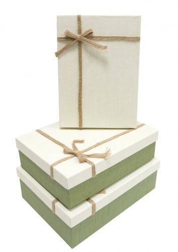 Набор подарочных коробок А-91306-5 (Бежево-зелёный)