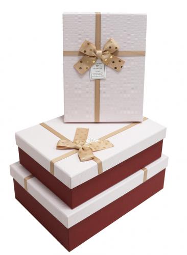 Набор подарочных коробок А-91307-135 (Розово-бордовый)