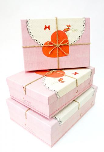 Набор подарочных коробок А-91307-67 (Розовый)