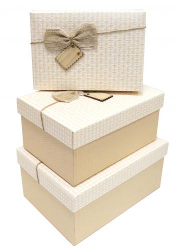 Набор подарочных коробок А-91332-14 (Кремовый)