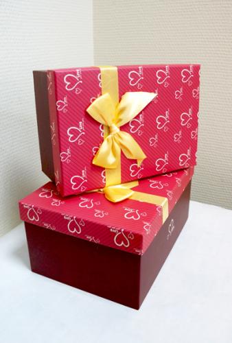 Набор подарочных коробок А-9202-4 (Малиновый)