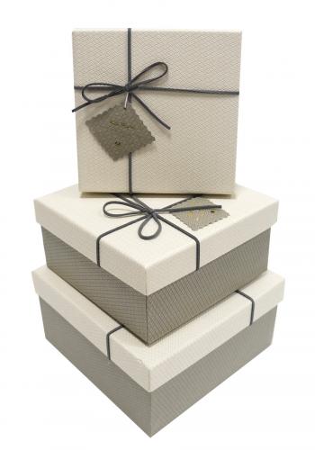 Набор подарочных коробок А-92301-71 (Молочный)