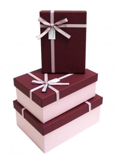 Набор подарочных коробок А-9301-105 (Бордовый)