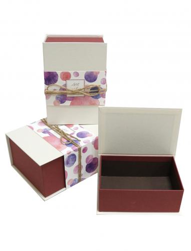 Набор подарочных коробок А-9301-120 (Бордовый)