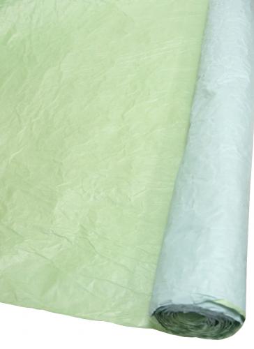 Подарочная бумага "Эколюкс" жатая двухцветная перламутровая в рулоне 70см х 5м (Бирюзовый/Салатовый)
