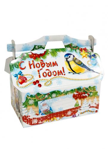 Новогодняя коробка "Кормушка Птички", вес вложения 1600гр.