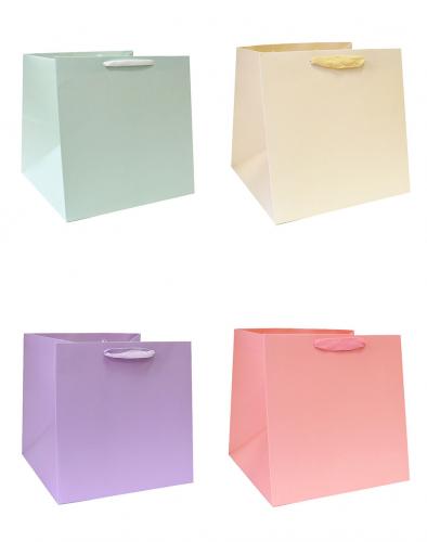 Подарочные пакеты-сумки, серия "Однотонные матовые", размер 30*30*30