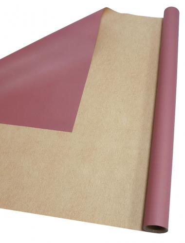 Флористическая матовая плёнка с рисунком 58см*10м (Пробка брусничное-розовый)