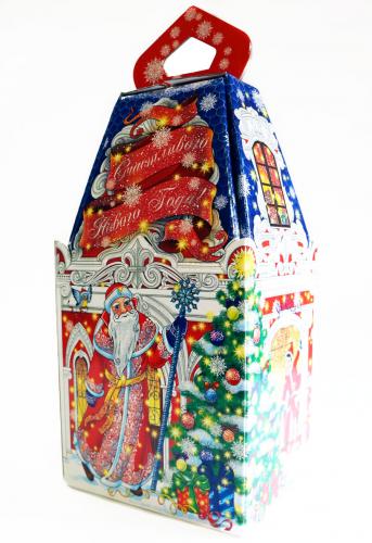Новогодняя коробка "Терем большой Зимний", вес вложения 1800гр.